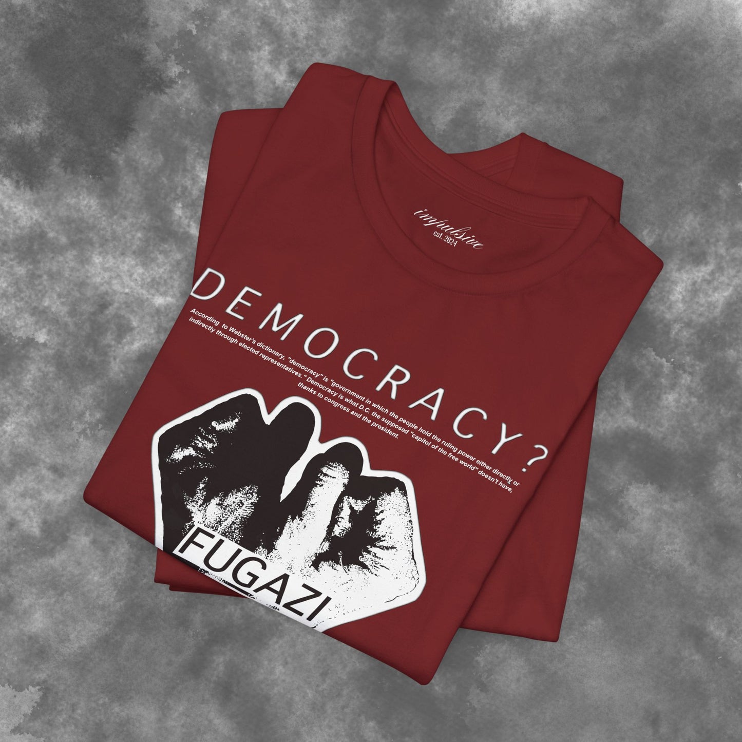 Fugazi Democracy? - Vintage Punk Rock T-Shirt Unisex Jersey Short Sleeve Tee