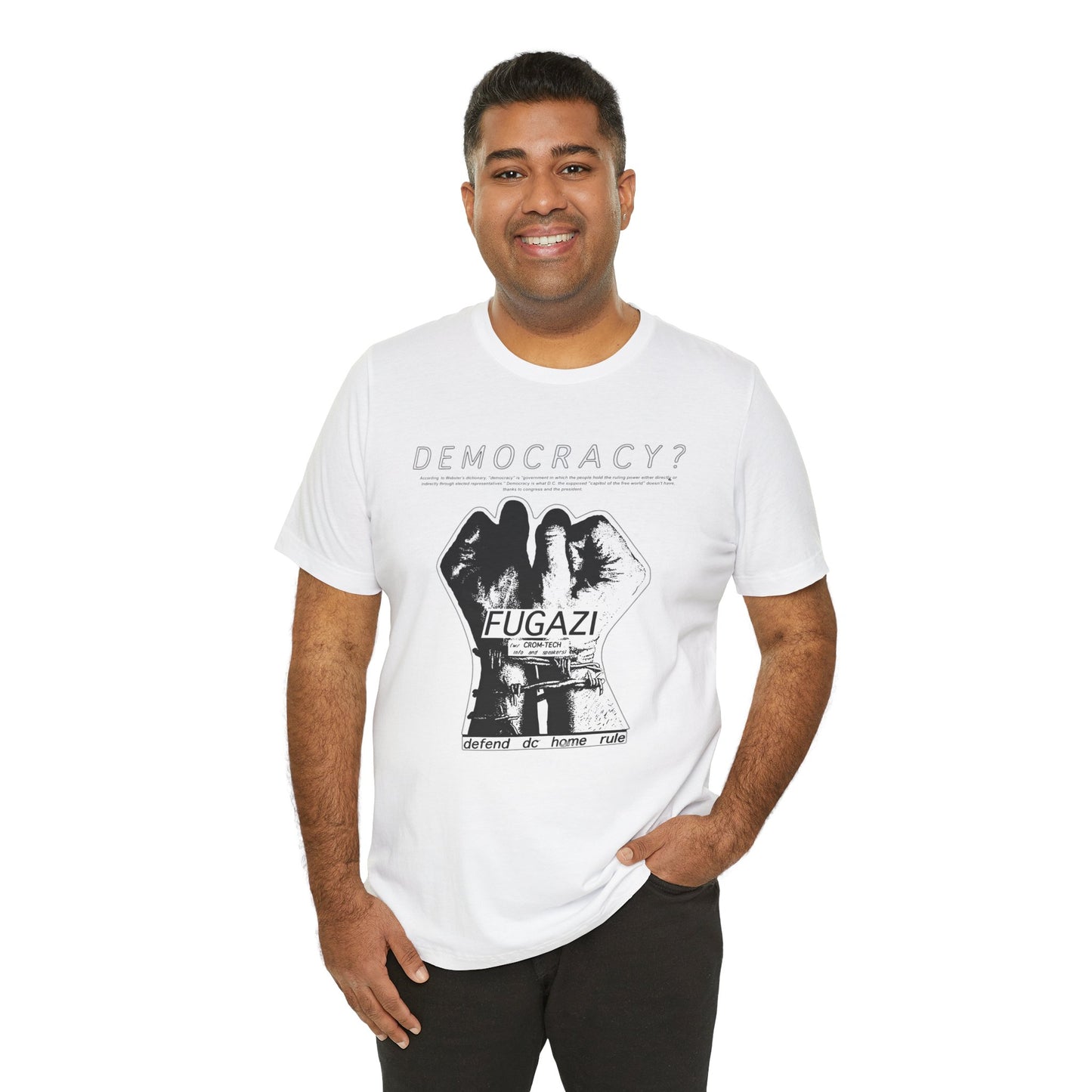 Fugazi Democracy? - Vintage Punk Rock T-Shirt Unisex Jersey Short Sleeve Tee