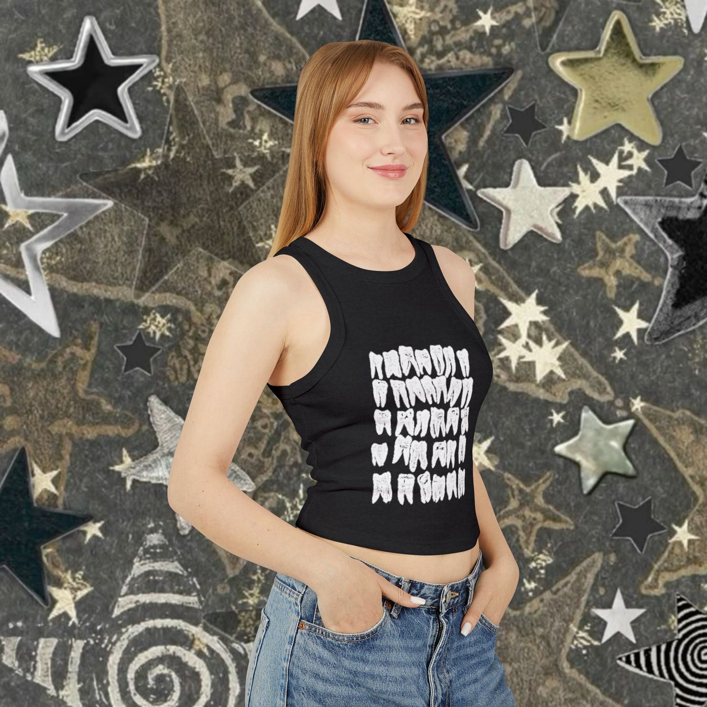With Teeth | Women's Micro Rib Racer Tank Top
