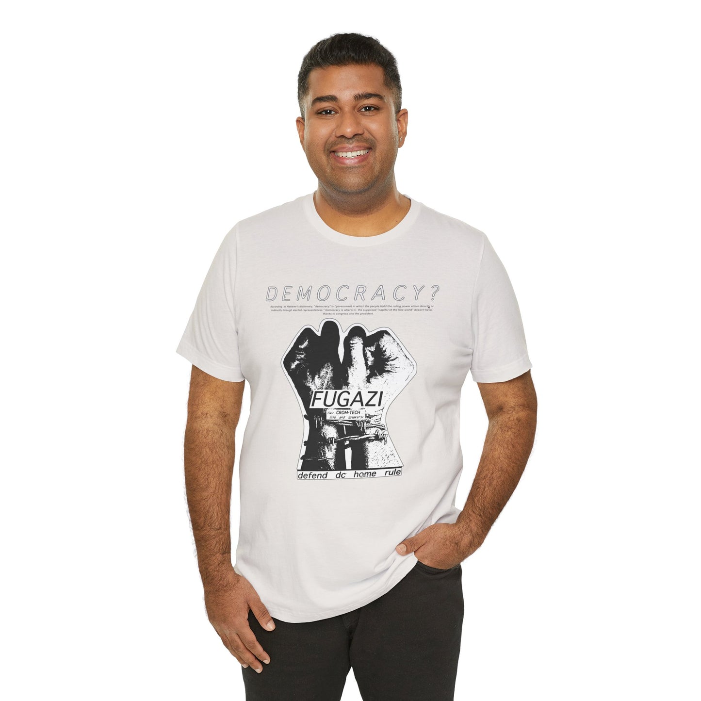 Fugazi Democracy? - Vintage Punk Rock T-Shirt Unisex Jersey Short Sleeve Tee