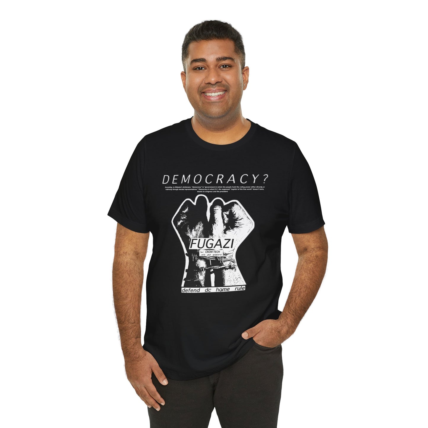 Fugazi Democracy? - Vintage Punk Rock T-Shirt Unisex Jersey Short Sleeve Tee