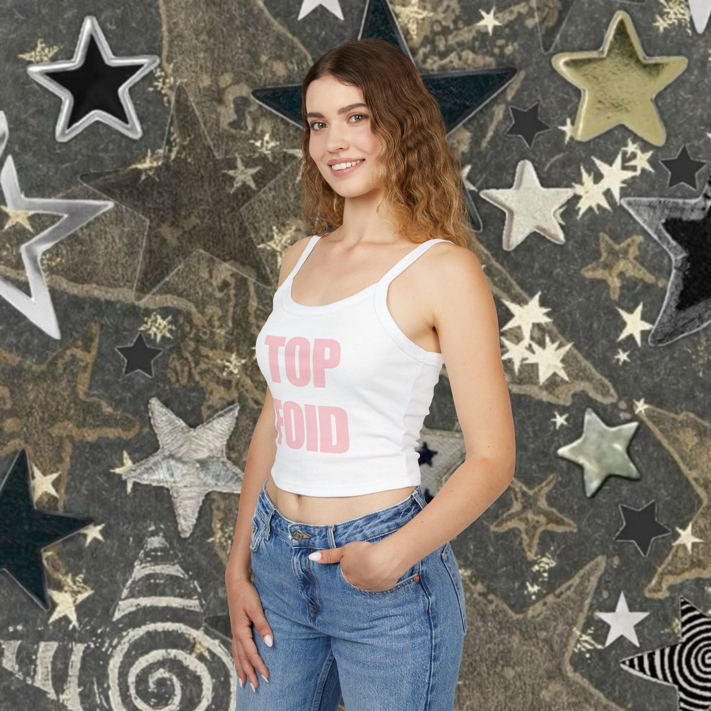 Top Foid Cropped Tank Top | Twitter Humor | Femcel Core | Y2K Tank