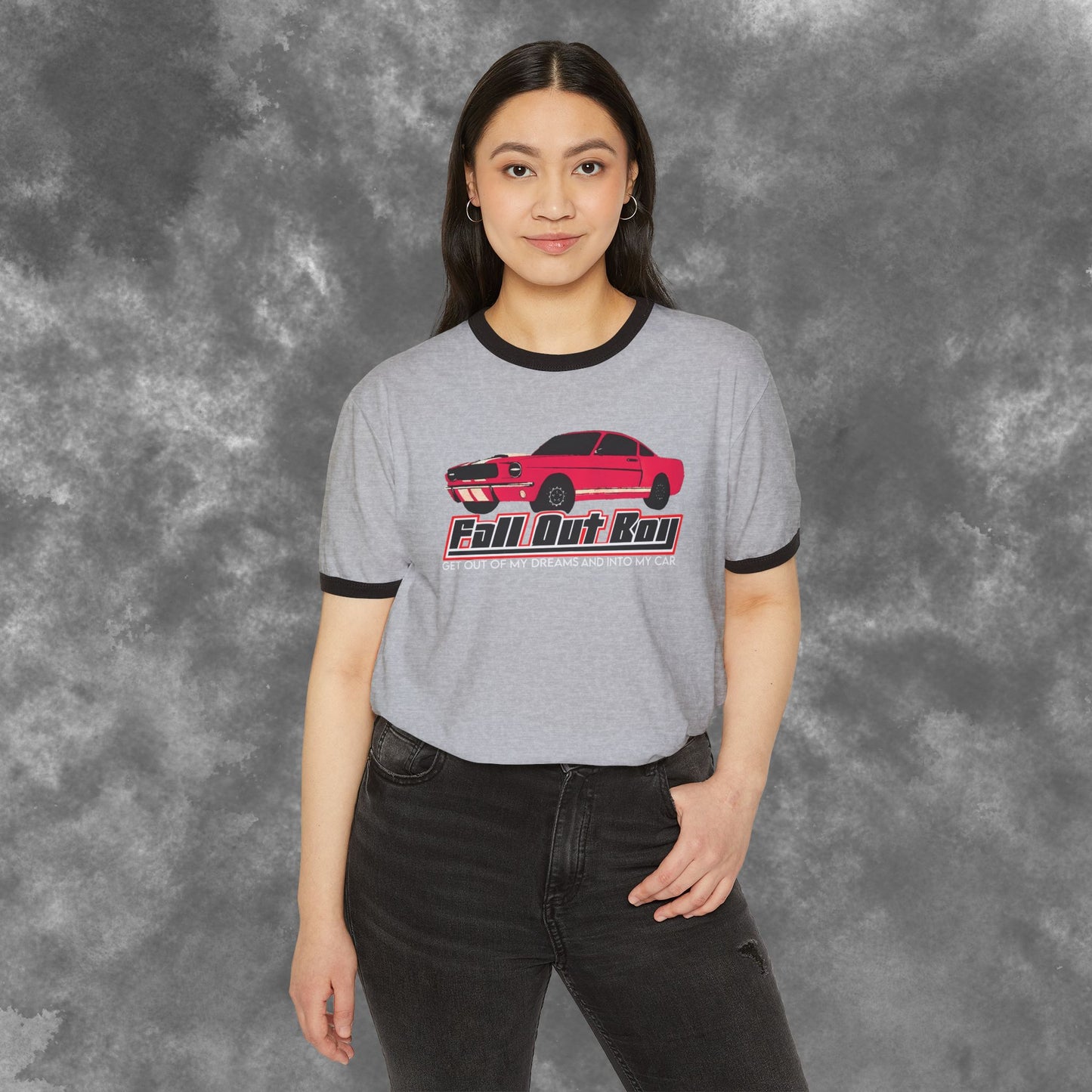 Get Out of My Dreams and Into My Car Fall Out Boy Vintage Inspired Ringer Tshirt