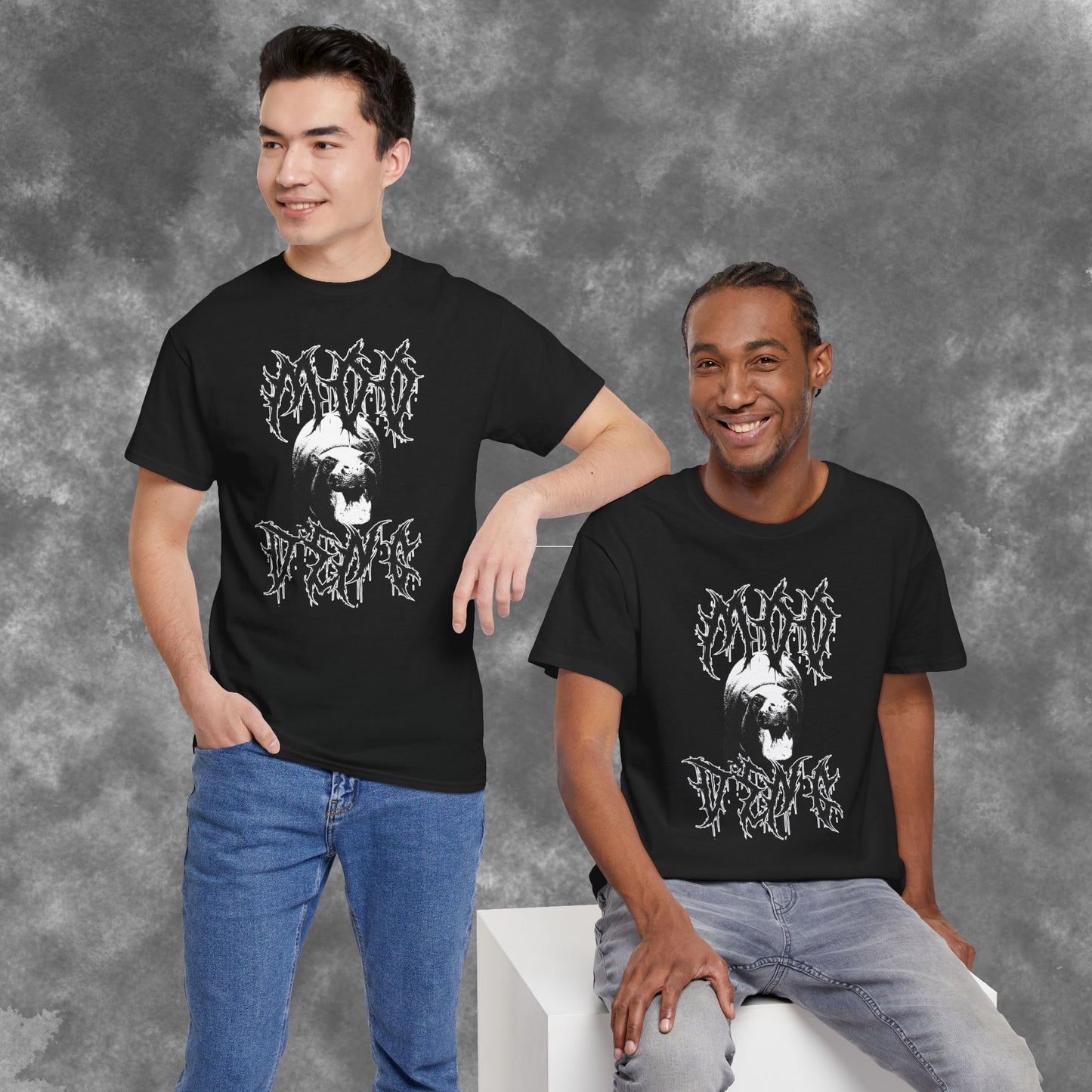 The Unholy Hippo -  Moo Deng Gothic Unisex Heavy Cotton Tee